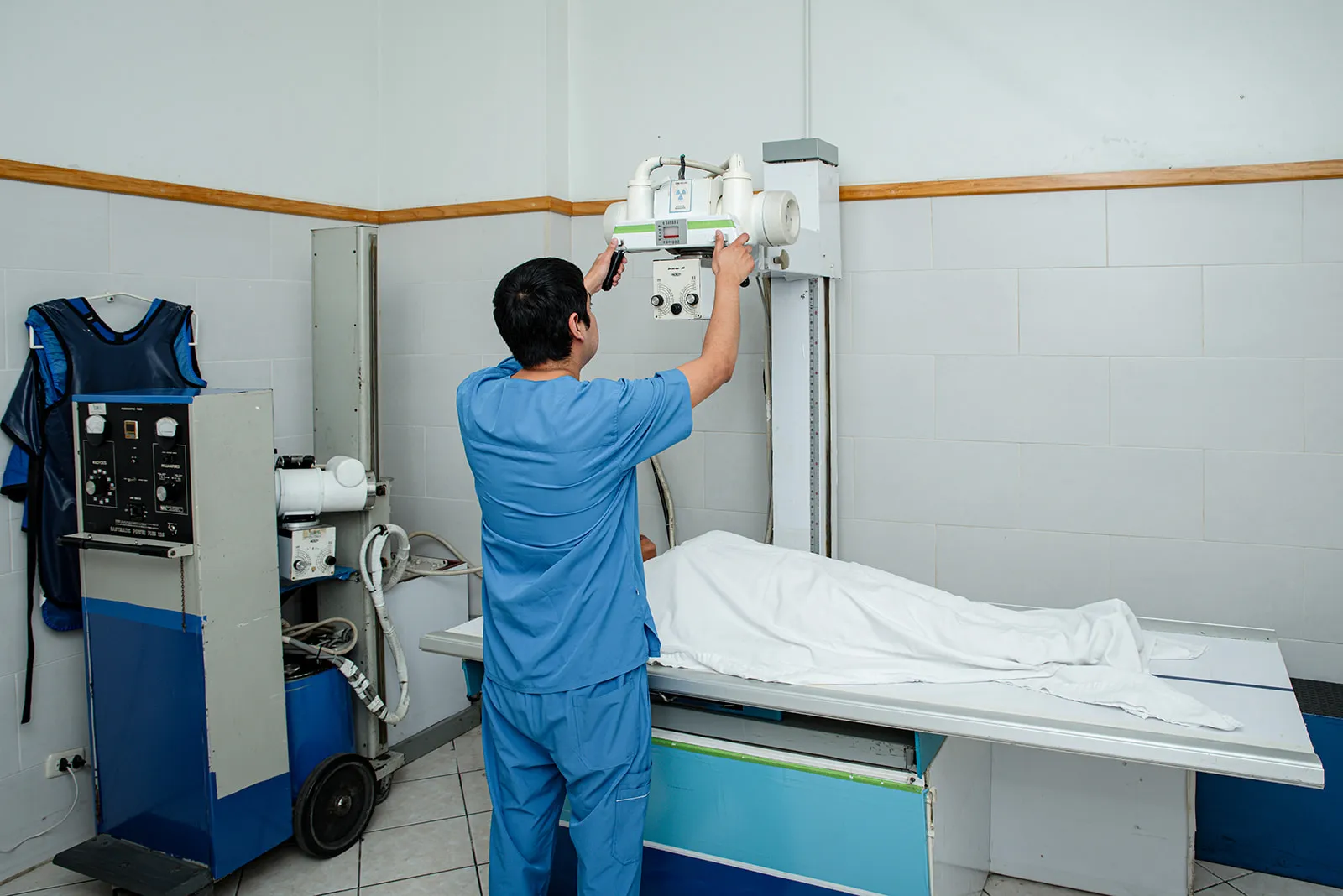 Preparación del equipo de radiología